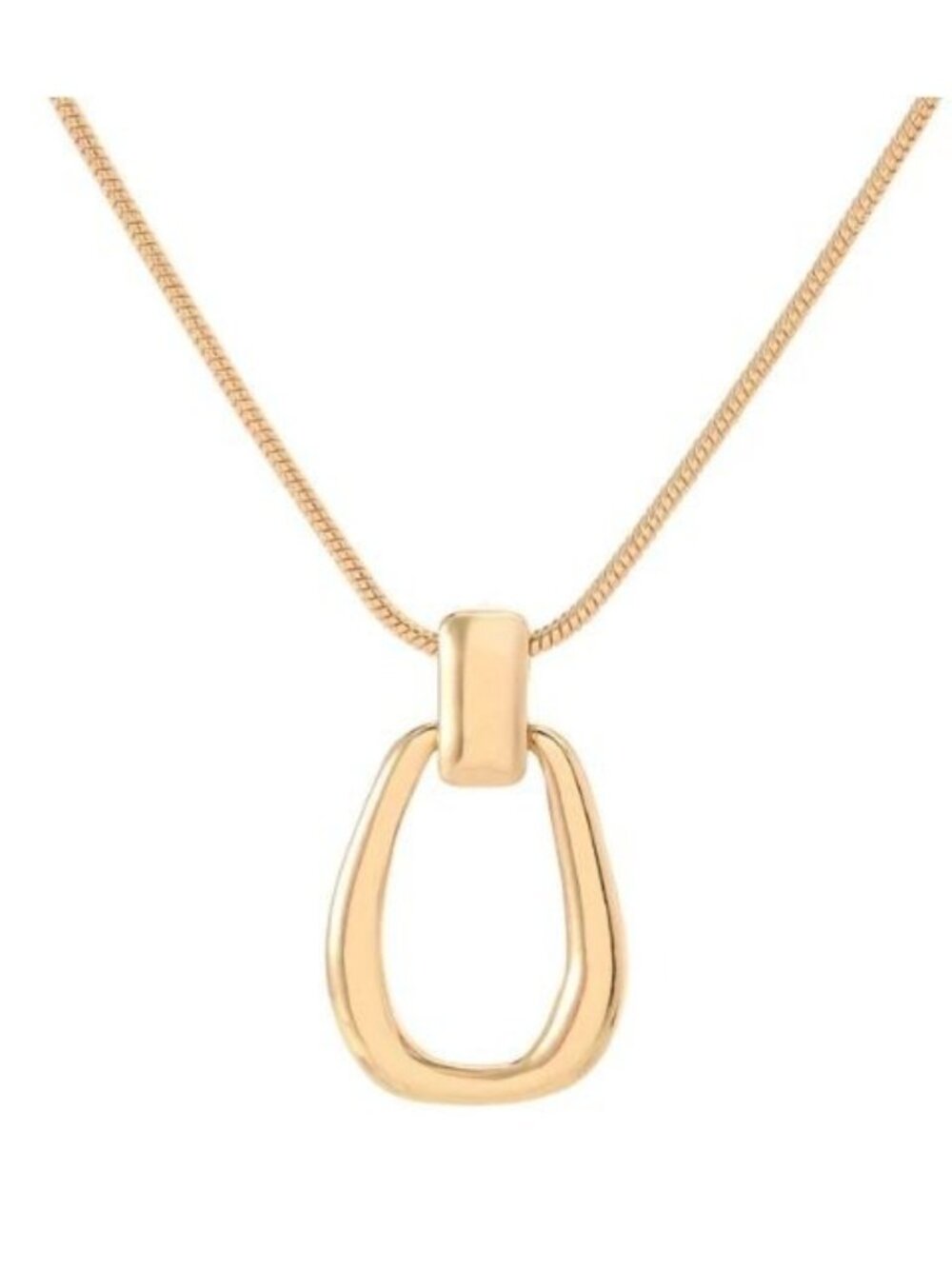 Cutout Oval Pendant Necklace C & B